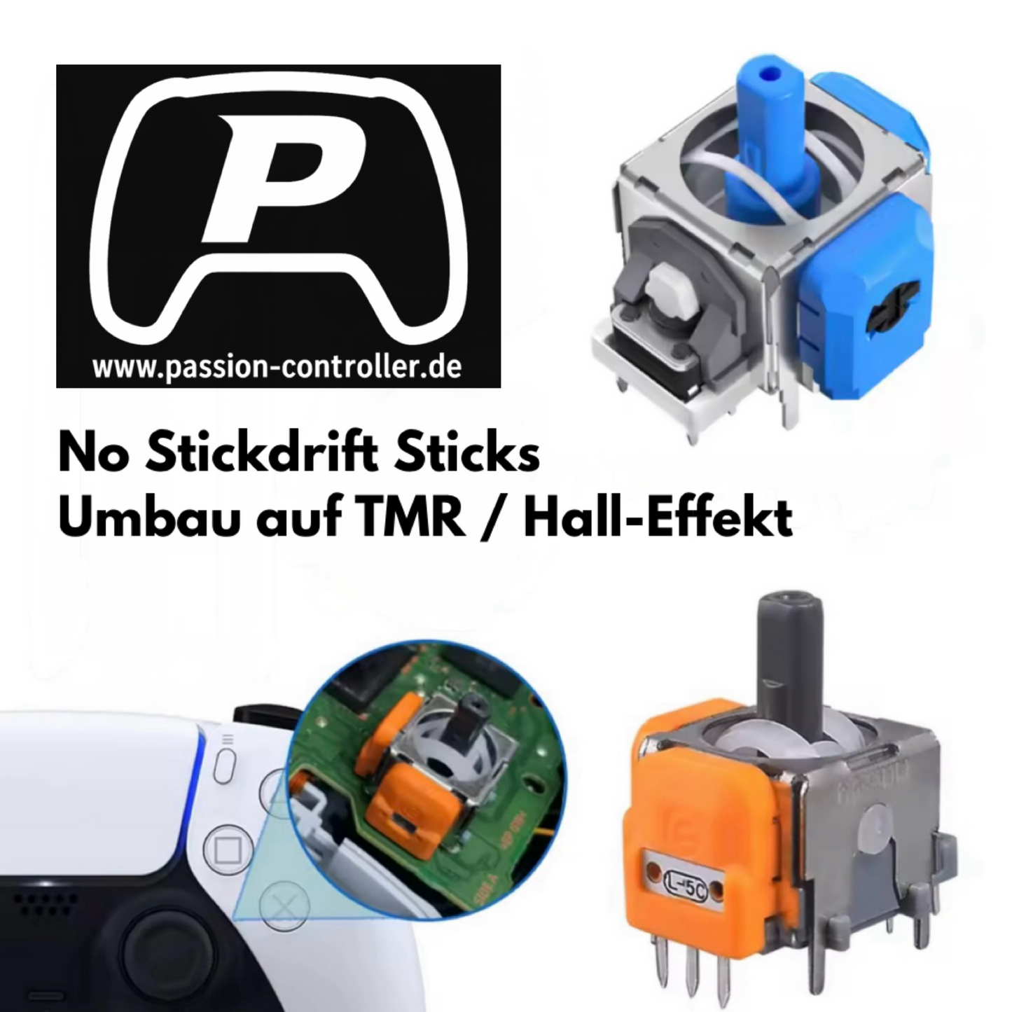TMR Sticks Sensor Upgrade für DualSense Controller gegen Stickdrift