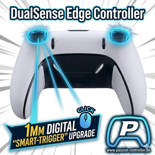 Custom Sony DualSense Edge Controller mit Smarttriggern und Bumpern. TMR Sticks uvm. bei Passion Controller