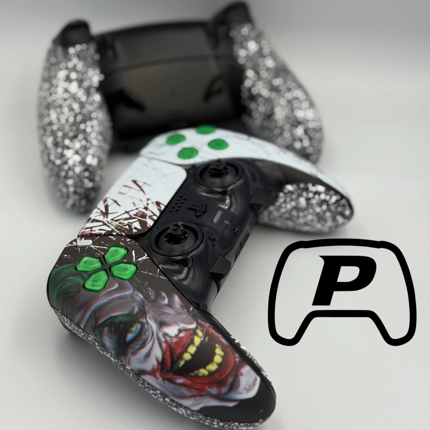 Professionell umgebauter Sony DualSense Edge Controller für PS5 in Joker Grip Design hinten