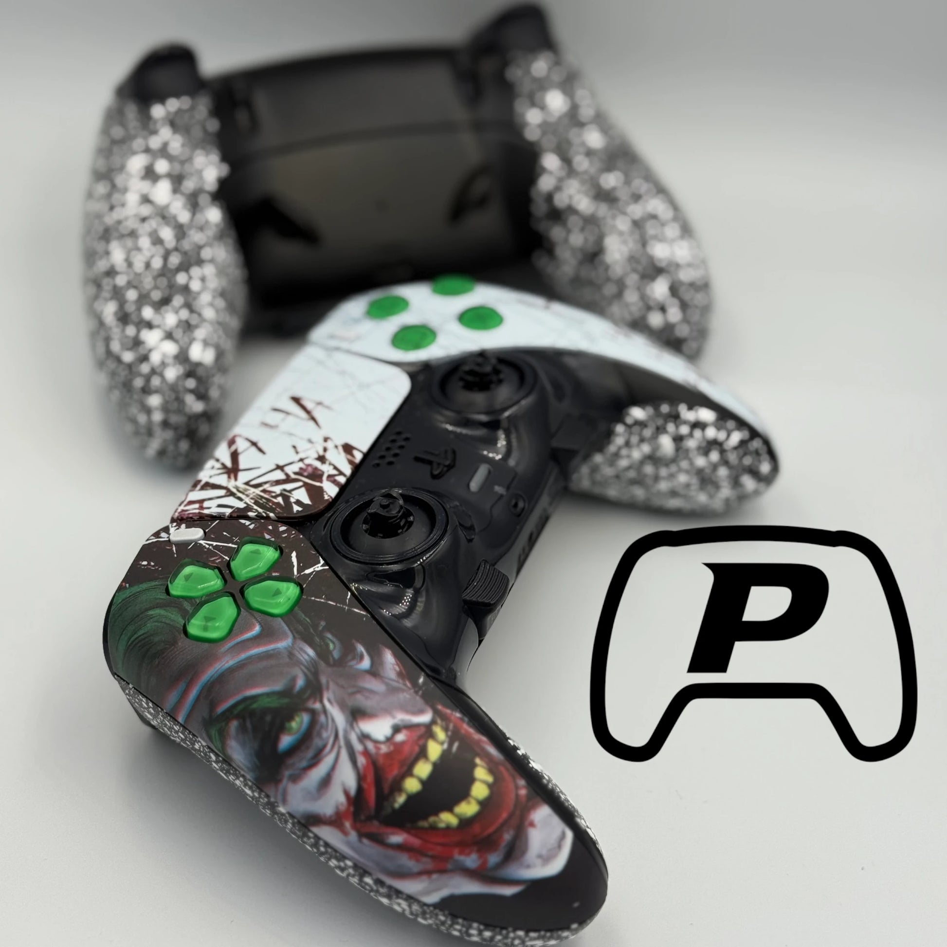 Professionell umgebauter Sony DualSense Edge Controller für PS5 in Joker Grip Design hinten