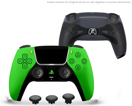 Custom PS5 Controller - Green Softtouch Premium | 4er Paddle & Smart-Trigger