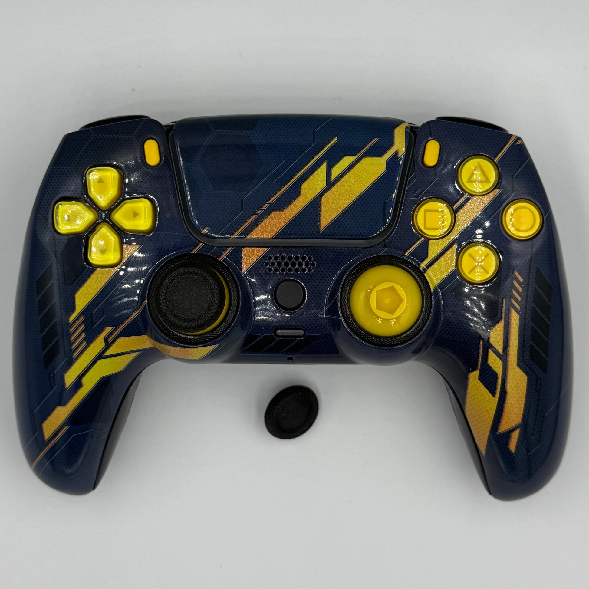 PS5 Custom Controller Future Lights Luna Design mit gelben Tasten und Hall-Effekt Sticks