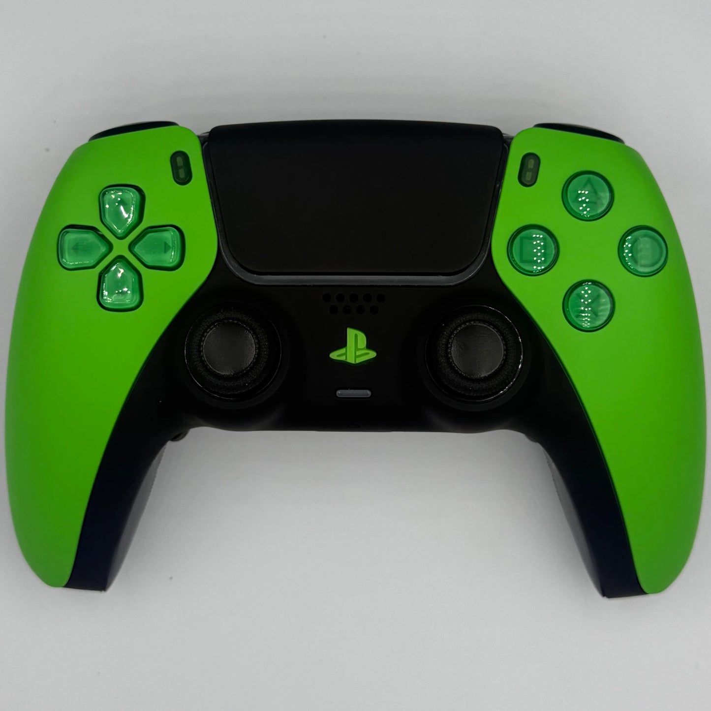Custom PS5 Controller - Green Softtouch PRO TMR| 4er Paddle & TMR Sticks - No Stickdrift