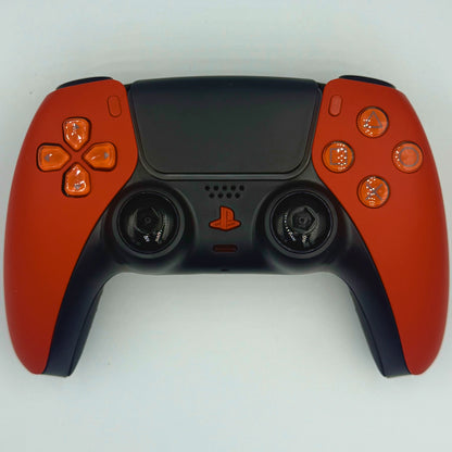 Custom PS5 Controller - Red Softtouch PRO TMR| 4er Paddle & TMR Sticks - No Stickdrift
