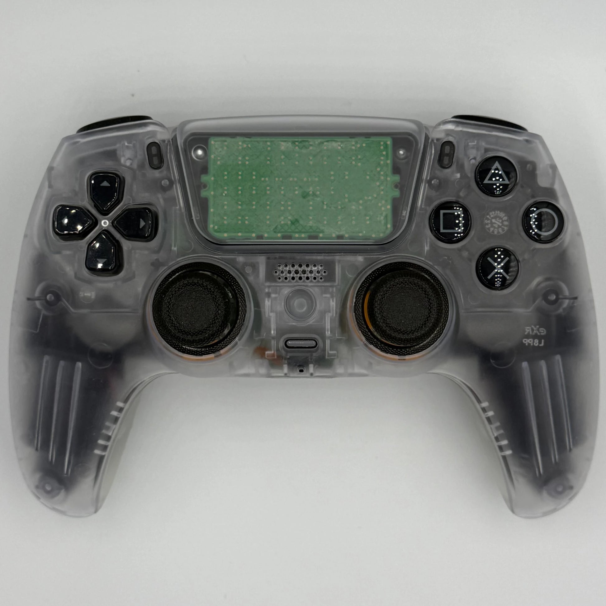 Transparenter PS5 Custom Controller Crystal Design mit schwarzen Tasten und Hall-Effekt Sticks